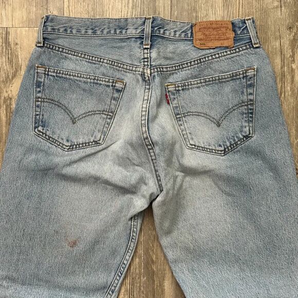 Vintage 90s Levi's 501XX Red Tab Denim Jeans Size 34X32 - Picture 2 of 6